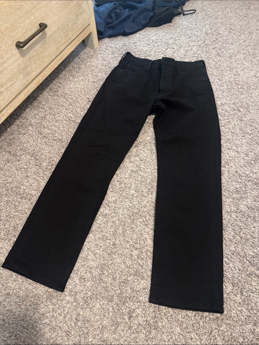 Women mother denim tomcat ankle Black Jeans